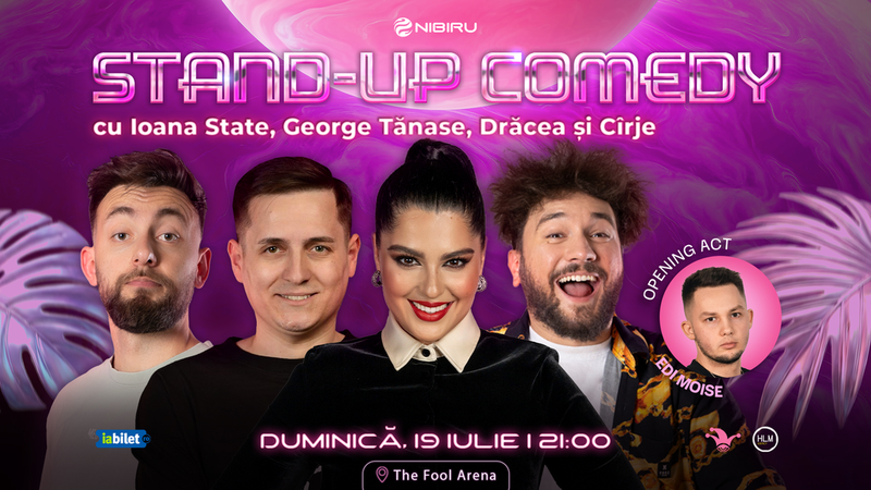 Costinești: The Fool Arena - Stand-up comedy cu George Tănase, Ioana State, Drăcea și Cîrje