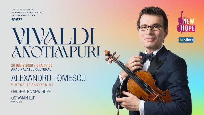 Arad: "Vivaldi - Anotimpuri" cu violonistul Alexandru Tomescu