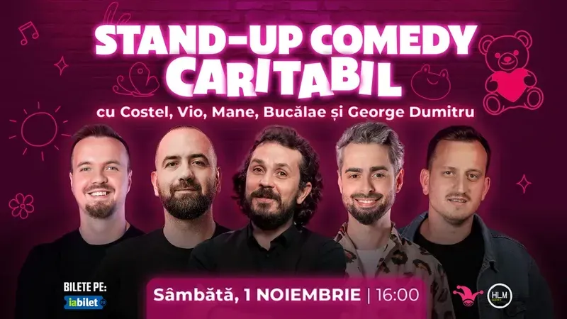 Stand-up comedy caritabil cu Costel, Vio, Mane, Bucălae și George Dumitru