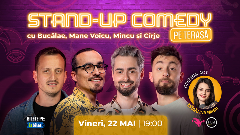 The Fool Terasa: Stand-up comedy cu Bucălae, Mane Voicu, Mincu și Cîrje