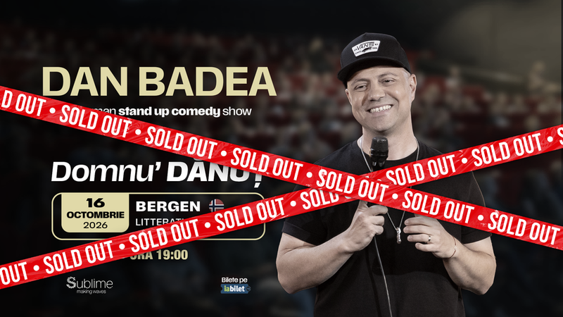 Bergen: Stand-up Comedy cu DAN BADEA - “Domnu’ DANUT” - ORA 19:00