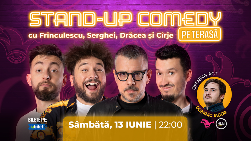 The Fool Terasa: Stand-up Comedy cu Drăcea, Cîrje, Frînculescu și Serghei