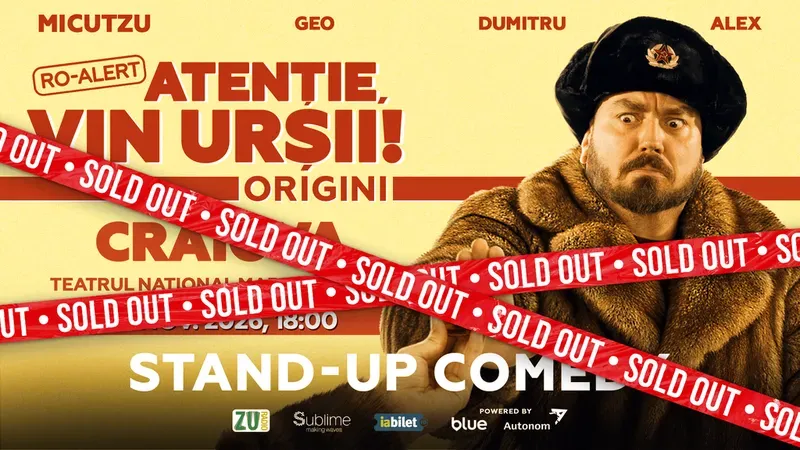 Craiova: Stand-up Comedy cu Micutzu, Geo Adrian si George Dumitru - “Atentie, vin ursii!” - ORA 18:00
