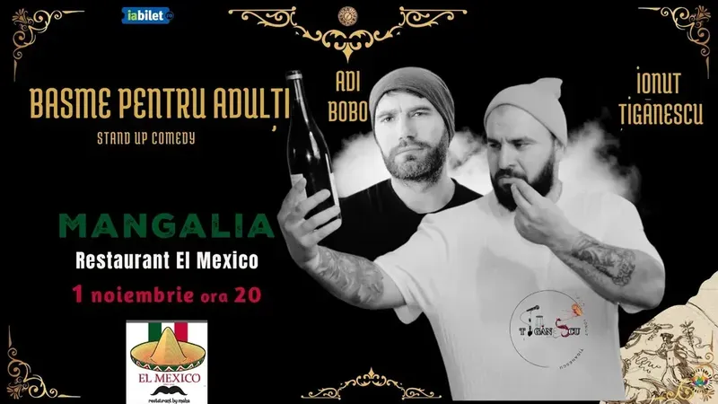 Mangalia: Stand up Comedy cu Tiganescu si Adi Bobo ,,Basme pentru Adulti"