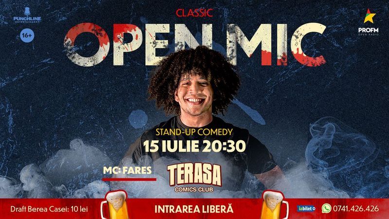 Stand-up Comedy Open mic pe Terasa ComicsClub!