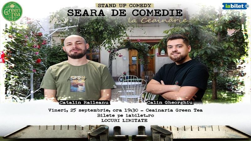 Open Mic la Ceainăria Green Tea cu Călin Gheorghiu și Cătălin Răileanu