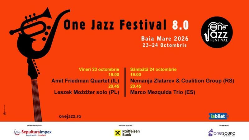 One Jazz Festival 2026 - Editia 8.0 - Bilete Vineri, 23 Octombrie