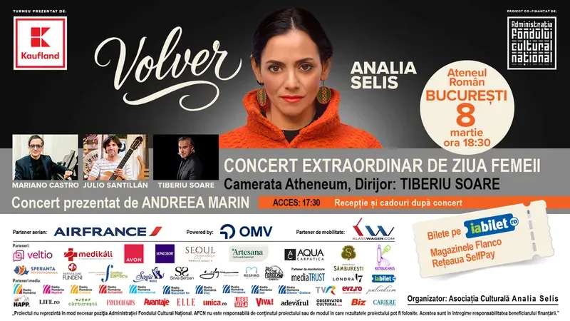 Analia Selis: Concert extraordinar de Ziua Femeii - "Concert, recepție și cadouri!"