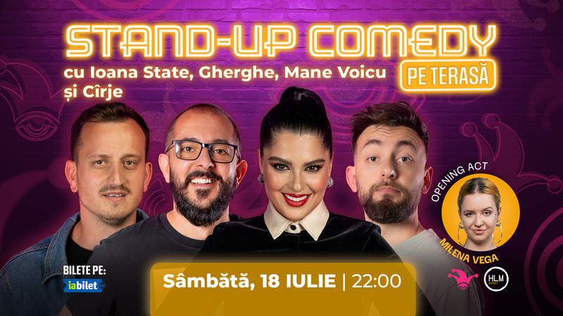 The Fool Terasa: Stand-up comedy cu Cîrje, Ioana State, Mane Voicu și Gherghe