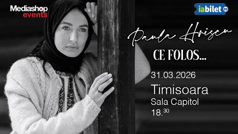 Timisoara: Concert de pricesne cu Paula Hriscu "Ce folos"