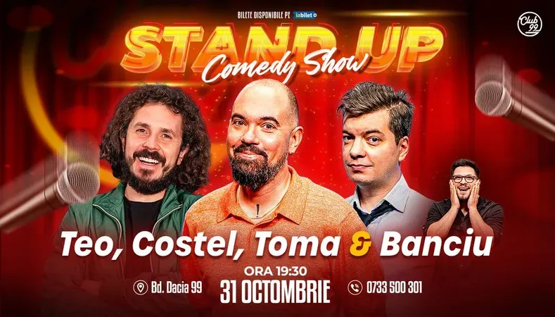 Stand-up Comedy cu Teo, Costel, Toma - Banciu la Club 99
