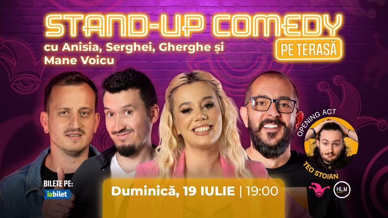 The Fool Terasa: Stand-up comedy cu Anisia, Serghei, Mane Voicu și Gherghe