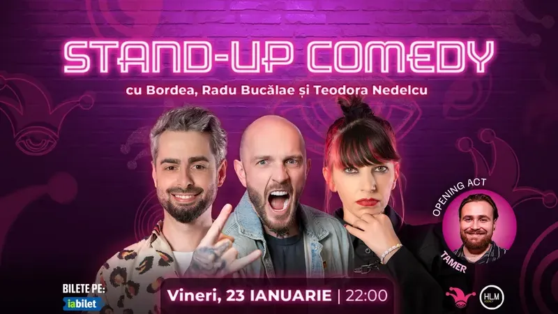 The Fool: Stand-up comedy cu Bordea, Bucălae și Teodora Nedelcu