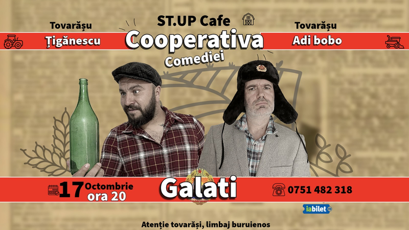 Galati: Stand-up comedy cu Tiganescu si Adi Bobo | Cooperativa Comediei