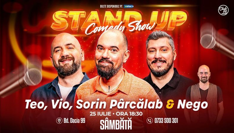 Stand-up Comedy cu Teo, Vio, Sorin Pârcălab - Nego la Club 99