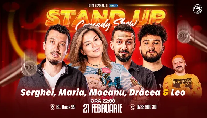 Stand-up Comedy cu Serghei, Maria Popovici, Mocanu, Drăcea - Leo la Club 99
