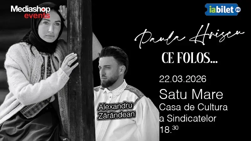 Satu Mare: Concert de pricesne cu Paula Hriscu "Ce folos"