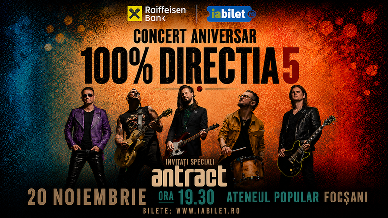 Focsani: Concert Direcția 5 - „100% Direcția 5”