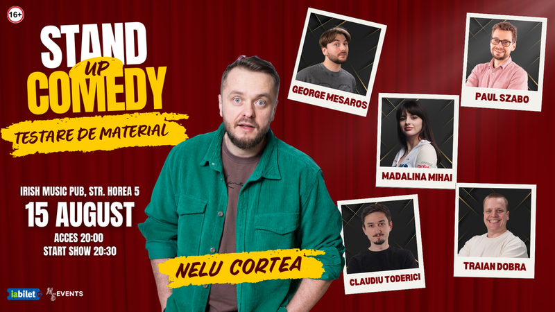 Cluj-Napoca: Stand-Up Comedy - Testare de material cu Cortea, George, Mădălina, Szabo, Havriciuc și Traian