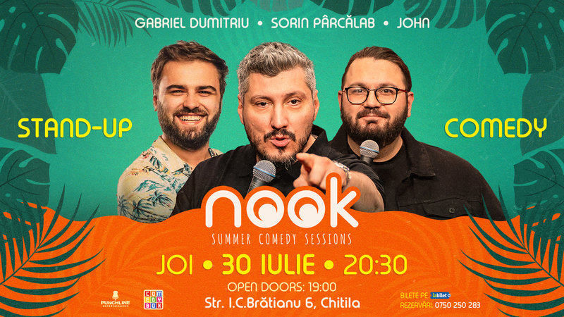 Chitila: Stand-up comedy cu Sorin Pârcălab, Gabriel Dumitriu și John