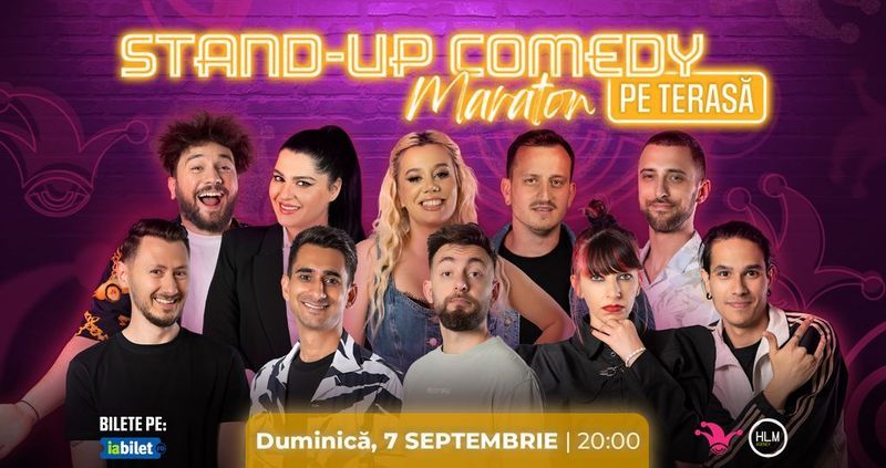 The Fool: Stand-up comedy Maraton pe terasă cu: Anisia, Ioana State, Mane Voicu, Cîrje, Drăcea, Dobrotă, Florin, Popinciuc, Teodora Nedelcu și Claudiu Popa
