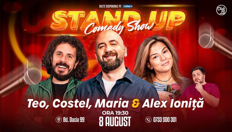 Stand-up Comedy cu Vio, Costel, Maria Popovici - Alex Ioniță la Club 99