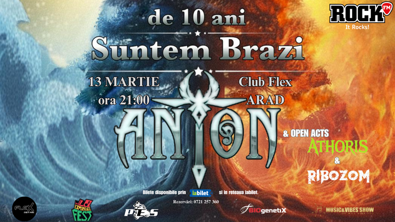 Arad: ANTON - de 10 ani Suntem Brazi - Turneu Aniversar