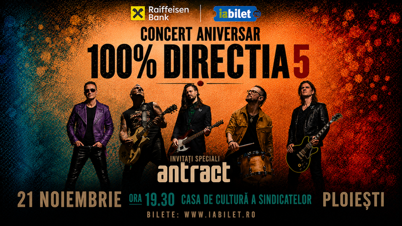 Ploiesti: Concert Direcția 5 - „100% Direcția 5”