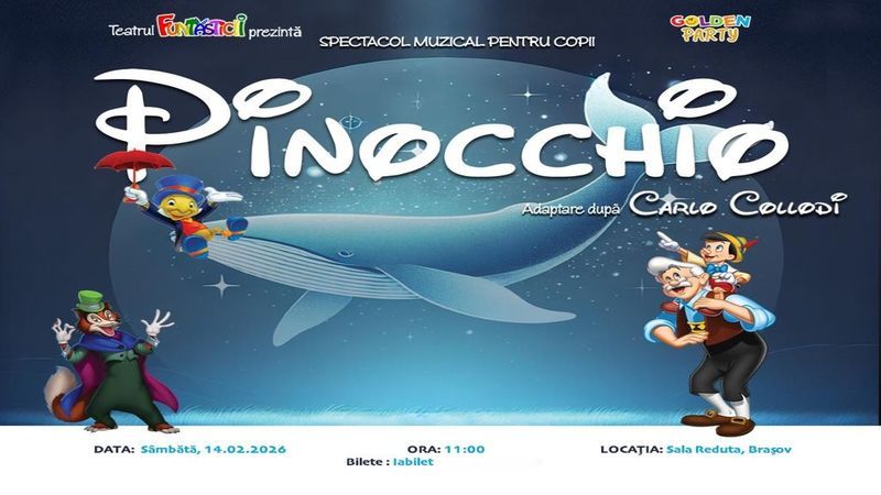 Brasov: Spectacol Muzical Pentru Copii - Pinocchio